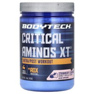 BodyTech Critical Aminos XT Intra/Pós-Treino Limonada de Morango 455 g (16 oz)