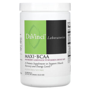 DaVinci Laboratories Maxi-BCAA Mistura para Bebida em Pó Limonada com Framboesa 375 g (1323 oz)