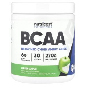 Nutricost Desempenho BCAA Maçã Verde 270 g (96 oz)