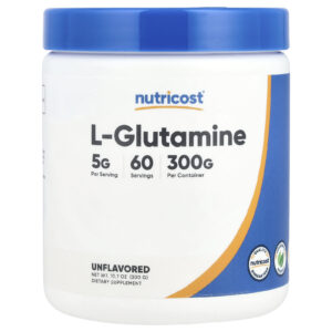 Nutricost, L-Glutamina, Sem Sabor, 300 g (10,7 oz)