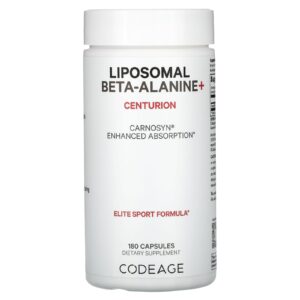 Codeage Beta-Alanina+ Lipossomal Centurion CarnoSyn Melhor Absorção 180 Cápsulas (533 mg por Cápsula)