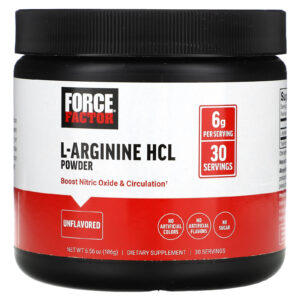 Force Factor Cloridrato de L-Arginina em Pó Sem Sabor 186 g (656 oz)