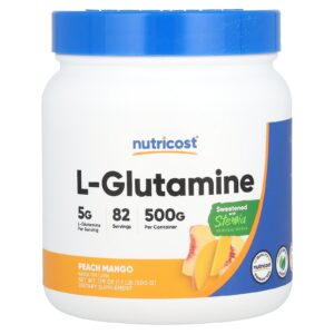 Nutricost L-Glutamina Pêssego e Manga 500 g (179 fl oz)