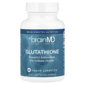 BrainMD Glutationa 60 Cápsulas Veganas (250 mg por Cápsula)