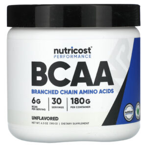 Nutricost Desempenho BCAA Sem Sabor 180 g (63 oz)