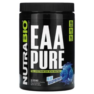 NutraBio EAA Puro Framboesa Azul 393 g (087 lb)