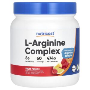 Nutricost Complexo de L-Arginina Ponche de Frutas 474 g (169 oz)