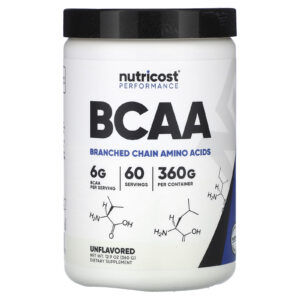 Nutricost Desempenho BCAA Sem Sabor 360 g (129 oz)