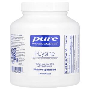 Pure Encapsulations L-lisina 270 Cápsulas (500 mg por Cápsula)