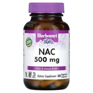 Bluebonnet Nutrition NAC 500 mg 30 Cápsulas Vegetais