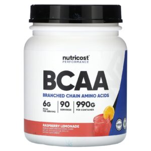 Nutricost Performance BCAA Limonada com Framboesa 990 g (22 lb)