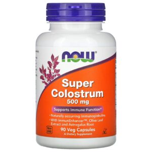 NOW Foods Super Colostro 500 mg 90 Cápsulas Vegetais