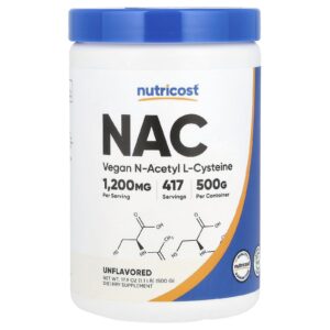 Nutricost NAC Sem Sabor 500 g (179 oz)