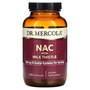 Dr. Mercola NAC com Cardo-Mariano 180 Cápsulas