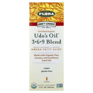 Flora Mistura de Óleo de Udo 3-6-9 500 ml (17 fl oz)
