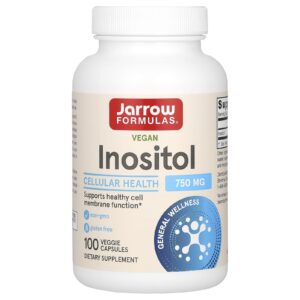 Jarrow Formulas Inositol Vegano 750 mg 100 Cápsulas Vegetais