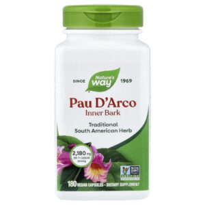 Natures Way Pau dArco Inner Bark 180 Cápsulas Veganas (545 mg por Cápsula)