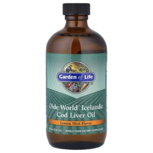 Garden of Life Óleo de Fígado de Bacalhau Islandês Olde World® Menta e Limão 236 ml (8 fl oz)
