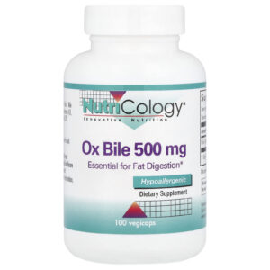 Nutricology Ox Bile 500 mg 100 Cápsulas Vegetais