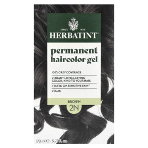 Herbatint Gel colorador de cabelo permanente 2N marrom 456 fl oz (135 ml)