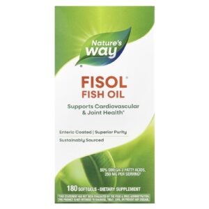 Natures Way Fisol Óleo de Peixe 180 Cápsulas Softgel