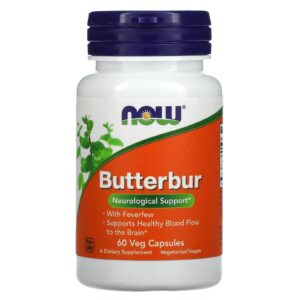 NOW Foods Butterbur 60 Cápsulas Vegetais