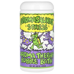 Abra Therapeutics Aromasaurus Stress Banho de Espuma de Aromaterapia para Crianças 566 g (20 oz)