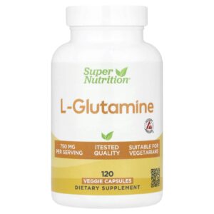 Super Nutrition L-Glutamina 750 mg 120 Cápsulas Vegetais