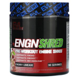 EVLution Nutrition ENGN Shred Pré-treino com Motor Shred Limão de Cereja 249 g (88 oz)