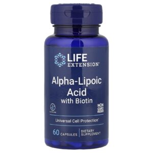 Life Extension Ácido Alfa-Lipoico com Biotina 60 Cápsulas