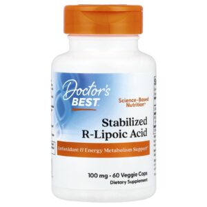 Doctors Best Ácido R-lipoico Estabilizado 100 mg 60 Cápsulas Vegetais