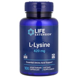 Life Extension, L-lisina, 620 mg, 100 Cápsulas Vegetarianas