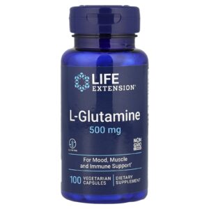 Life Extension, L-Glutamina, 500 mg, 100 Cápsulas Vegetarianas