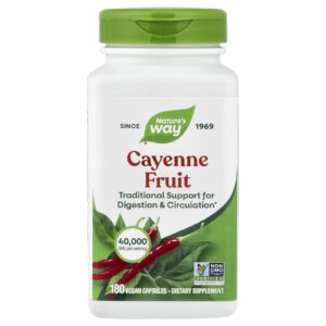 Natures Way Fruto de Caiena 180 Cápsulas Veganas (450 mg por cápsula)