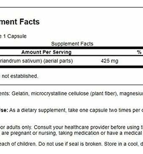 Cilantro Swanson Swanson 425 Mg 60 Cápsulas - Pacote Com 3 - Imagem 3