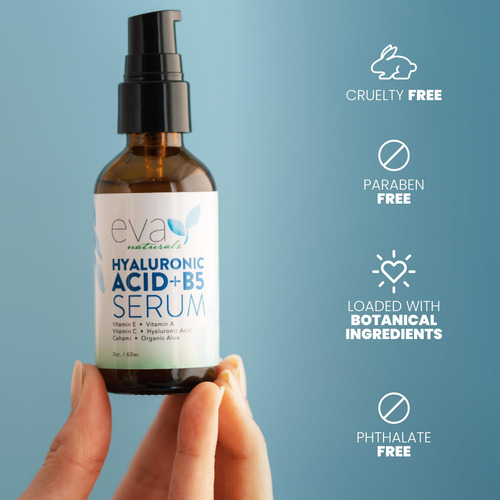 Sérum Eva Naturals Ácido Hialurônico + B5 60ml Para Todos Os - Imagem 8