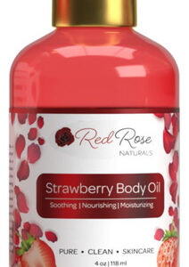 Óleo Corporal Red Rose Naturals Aroma De Morango 120ml Vegan