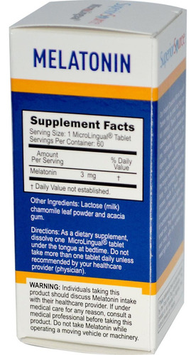 Melatonina Superior Source 3mg, 60 Comprimidos