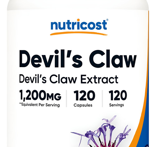 Nutricost Devil"s Claw 1200mg, 120 Cápsulas Veganas