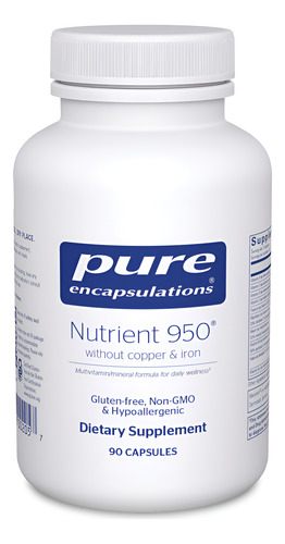 Suplemento Pure Encapsulations Nutrient 950 Sem Cobre E Ferr