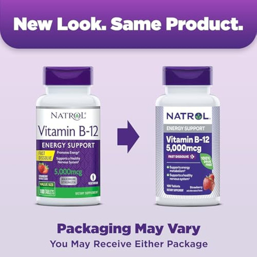 Comprimidos De Dissolução Rápida De Vitamina B12 Natrol Pro - Imagem 8