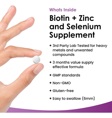 Biotina Vitaminas 12000mcg Com Coco Da Leaf Products - Imagem 3