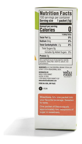 365 Da Whole Foods Market Stevia Em 365 Pacotes 100 Makeup - Imagem 2