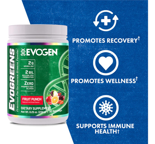 Suplemento Evogen Evogreens Super Greens Powder 30 Porções - Imagem 2