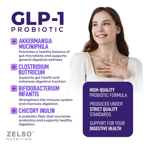 Probiótico Zelso Glp-1 Com Akkermansia Muciniphila 500mg Cfu - Imagem 4
