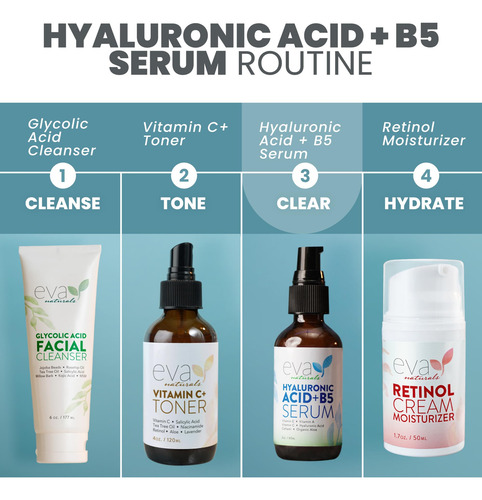 Sérum Eva Naturals Ácido Hialurônico + B5 60ml Para Todos Os - Imagem 9