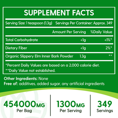 Suplemento Meablewse Slippery Elm Powder 500g (349 Porções) - Imagem 2