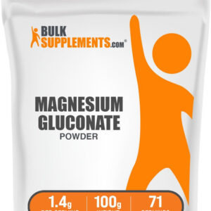 Gluconato De Magnésio Em Pó Bulksupplements 100g