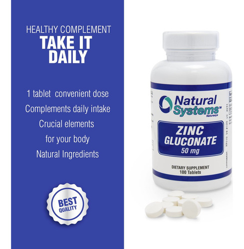 Gluconato De Zinco 50 Mg Da Natural Systems Naturasys - Supl - Imagem 4