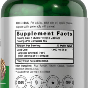 Cápsulas Horbäach Dong Quai 1000mg | 150 Porções